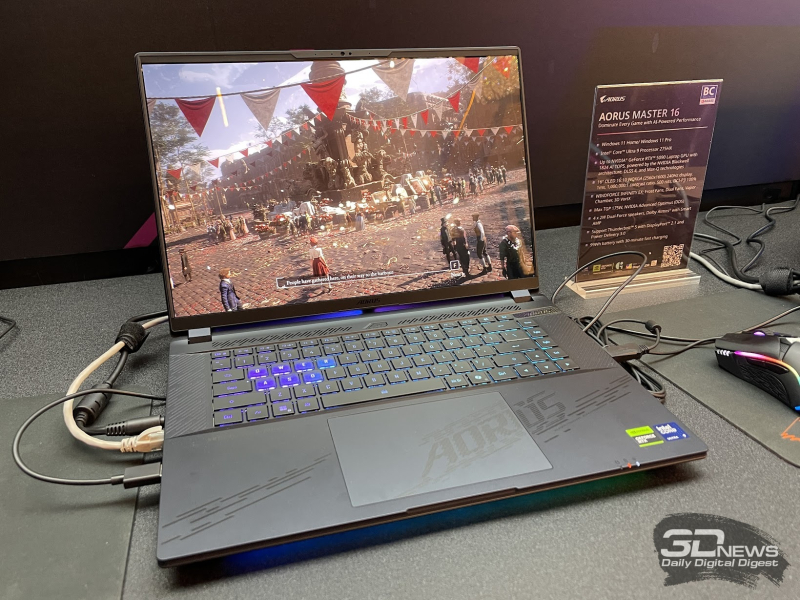 Репортаж со стенда GIGABYTE на выставке Computex 2025: геймерские ноутбуки и мощные компьютеры для ИИ и игр