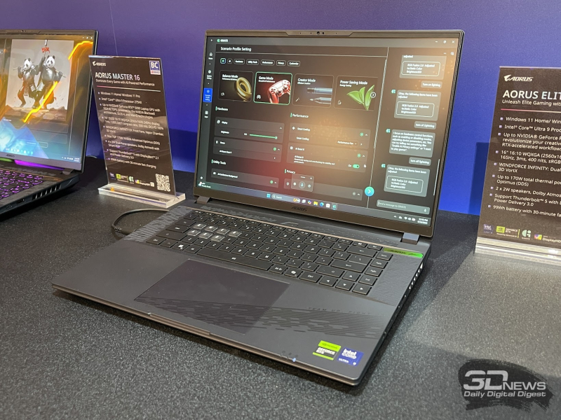 Репортаж со стенда GIGABYTE на выставке Computex 2025: геймерские ноутбуки и мощные компьютеры для ИИ и игр