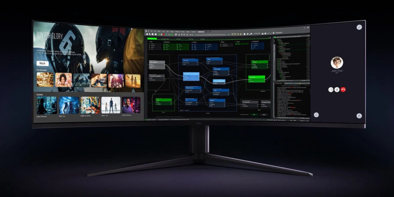 TCL выпустила 57-дюймовый игровой монитор 57R94 с разрешением 8K2K и частотой обновления 120 Гц