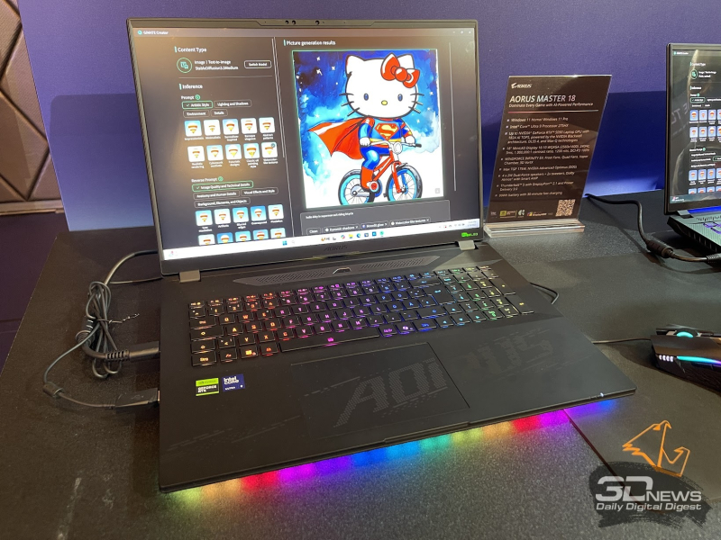 Репортаж со стенда GIGABYTE на выставке Computex 2025: геймерские ноутбуки и мощные компьютеры для ИИ и игр